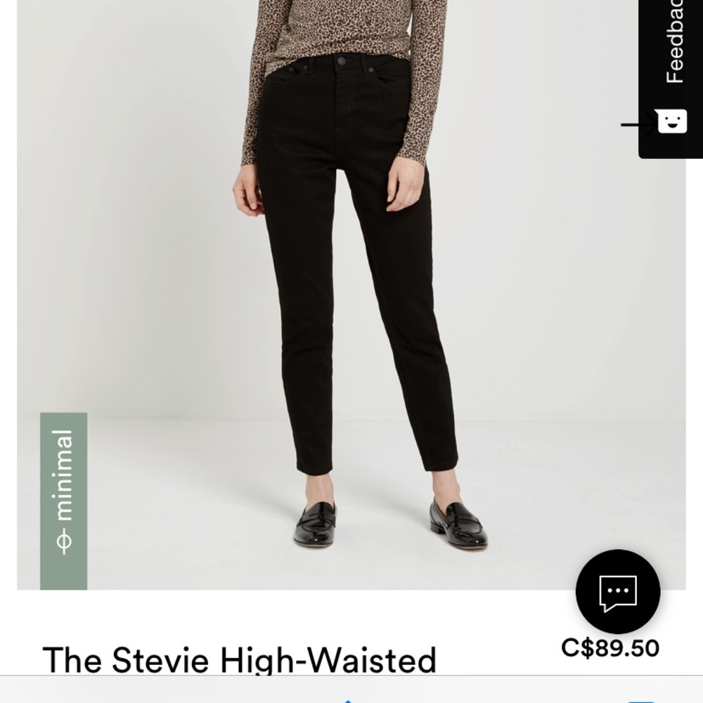 SOLD Frank and Oak Black Stevie Jean